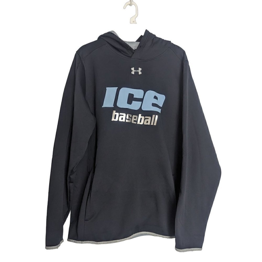Under Armour Loose Coldgear Ice Baseball Black Hoodie Women's Size Large